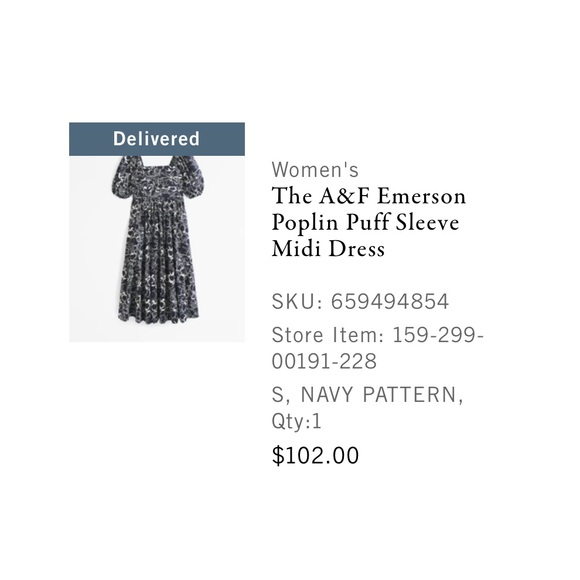 Abercrombie & Fitch Navy and White Dress - Picture 4 of 4